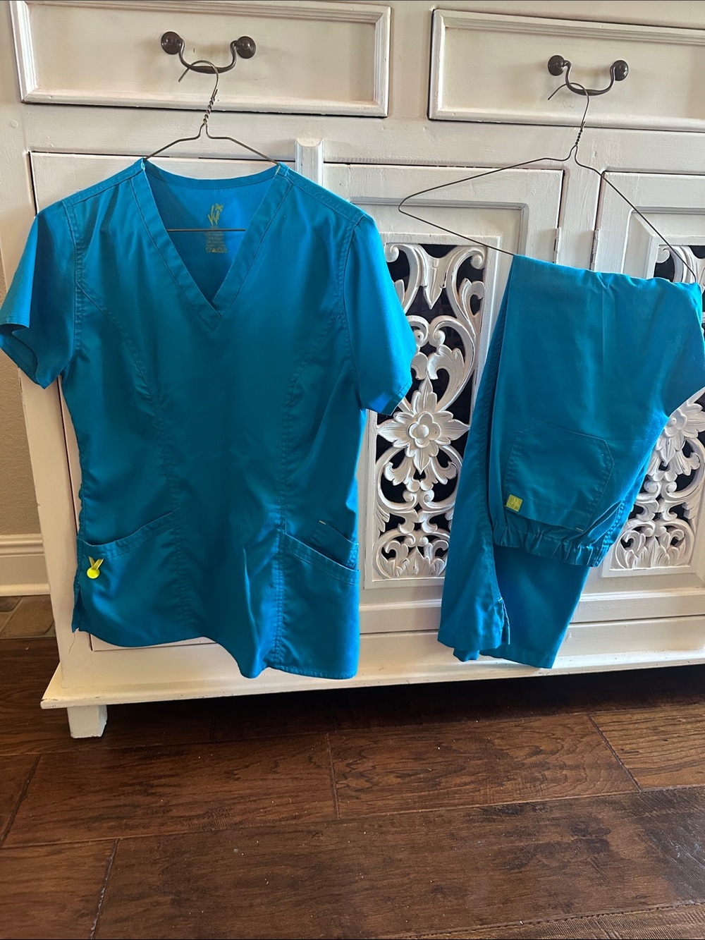 ViVI Teal Blue  Scrub-Style Pajama Set